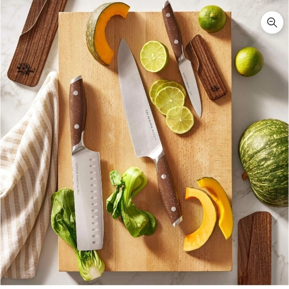 Pioneer Woman 3-Piece Knife Set Brown Speckle
